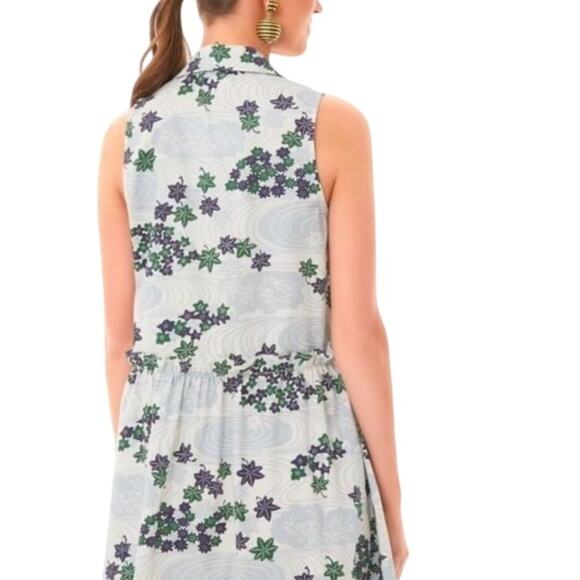 Tuckernuck Provence Breeze Sleeveless Royal Shirtdress in Blue Size XXS - Picture 4 of 6